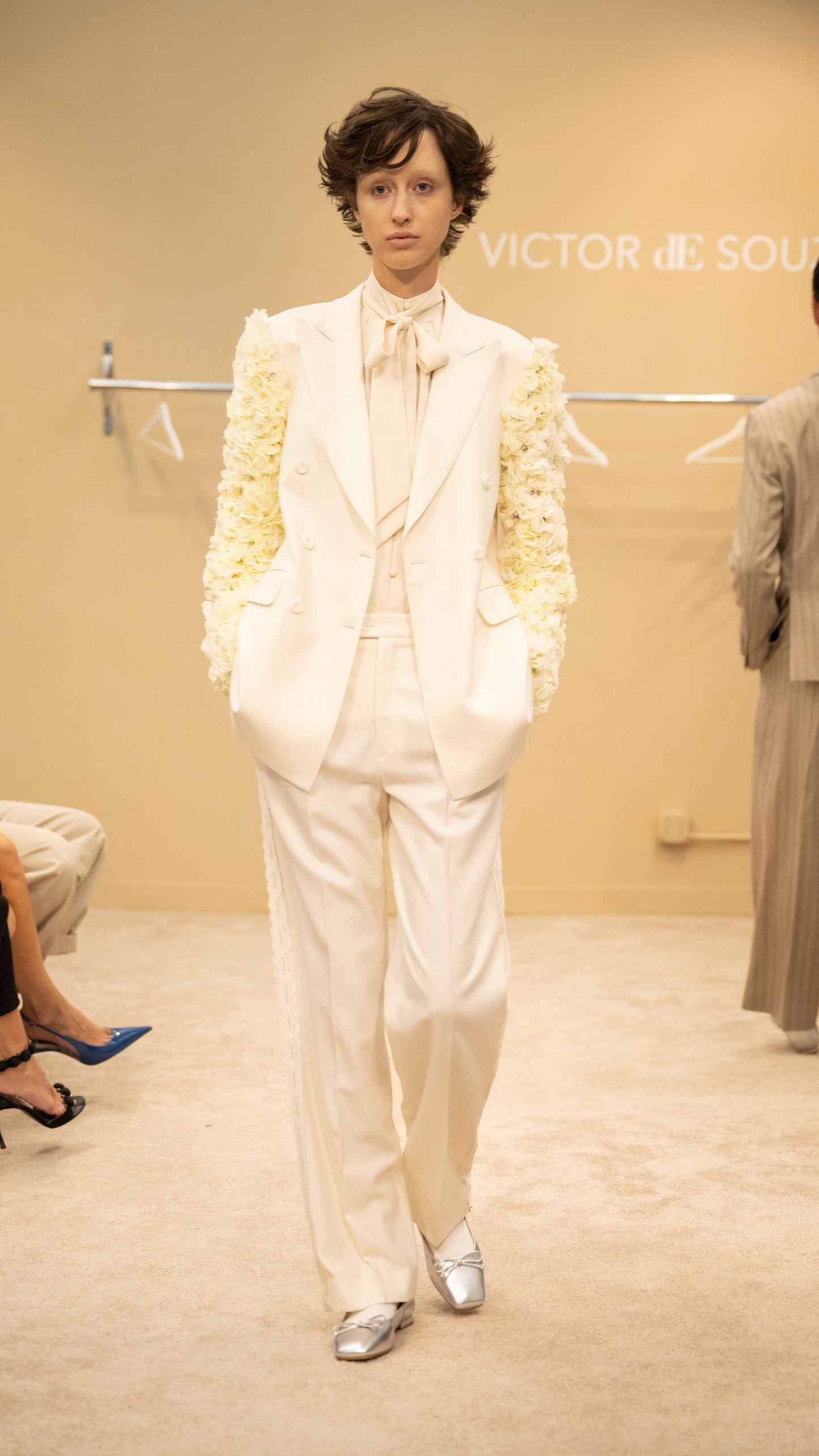 Flowery tailor pants