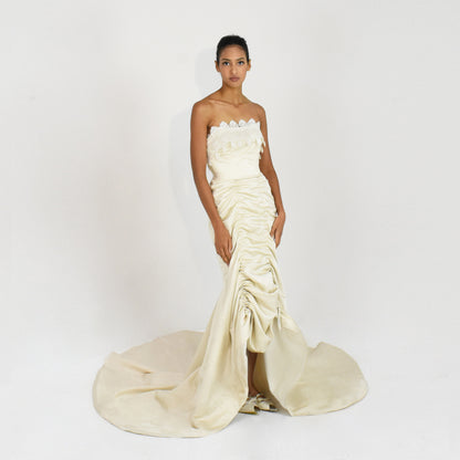 Drape bridal gown