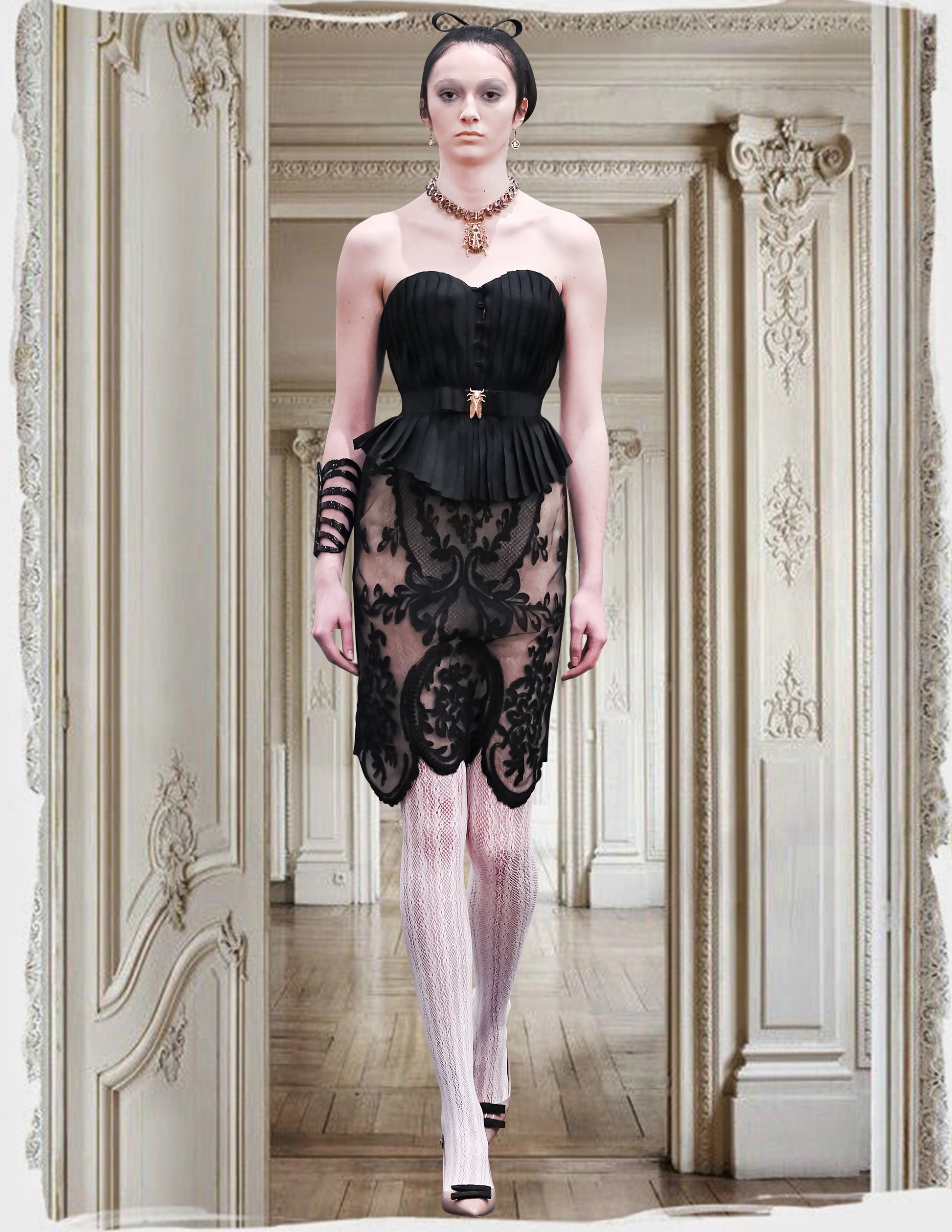 pleated corset lace cocktail dress – VICTOR dE SOUZA