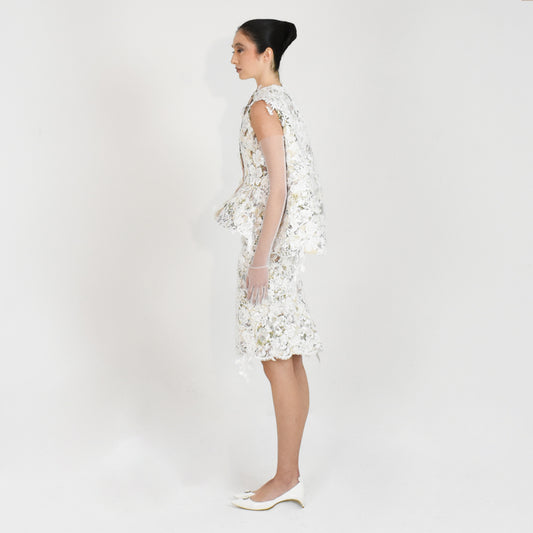 Hand embroidery cape hourglass suit