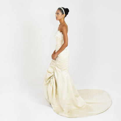 Drape bridal gown