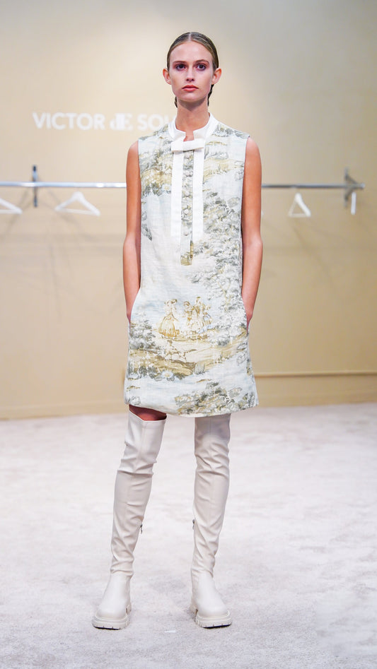 silk and woll bow dress